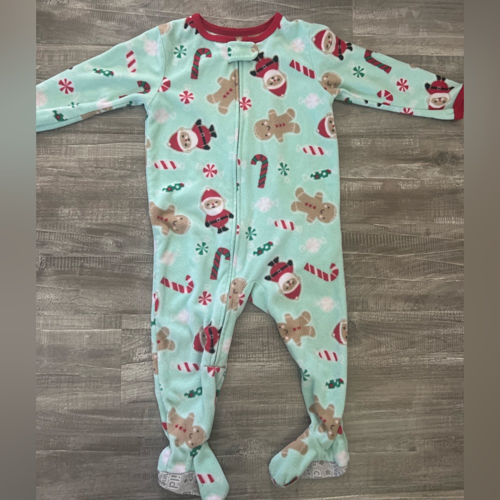 18 month Carter's Mint Green Christmas Pajamas